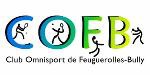 p20_cofb-sports-a-feuguerolles-bully1 Logo du Club Omnisport de Feuguerolles-Bully, représentant diverses activités sportives.