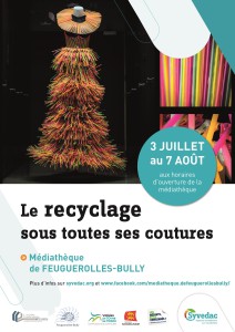 Le recyclage sous toutes ses coutures – exposition à la médiathèque du 2 juillet au 7 août 2021