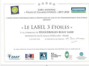 La commune distinguée par trois étoiles pour sa participation au concours des villes et villages étoilés