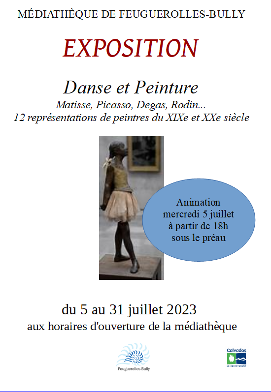 Exposition « Danse et peinture » à la médiathèque jusqu’au 31 juillet 2023