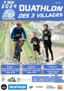 3e édition du duathlon des 3 villages samedi 4 mai 2024