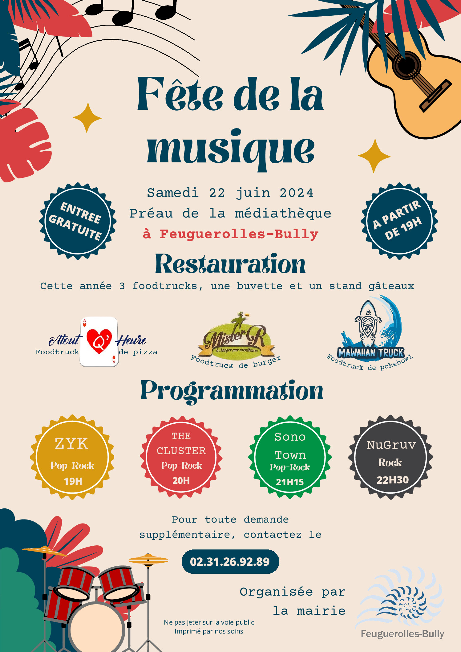 Fête de la musique samedi 22 juin 2024