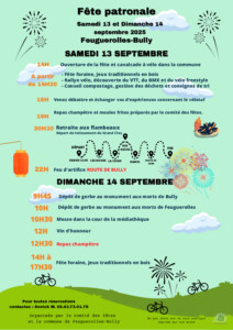 Fête patronale samedi 13 et dimanche 14 septembre 2025