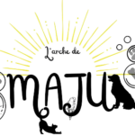 Logo de la ferme pédagogique de Feuguerolles-Bully, présentant des silhouettes d'animaux et un soleil rayonnant.