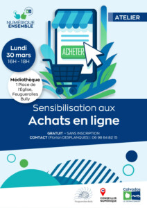 Atelier numérique lundi 30 mars 2026 à la médiathèque sur la sensibilisation aux achats en ligne
