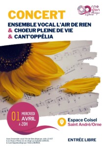 Représentation de la chorale Cant’Oppelia mercredi 1er avril 2025