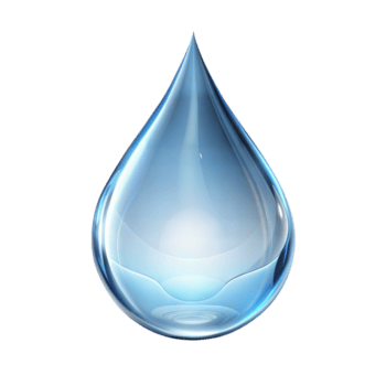 Goutte d'eau bleu clair illustrant l'importance de la ressource hydrique à Feuguerolles-Bully.